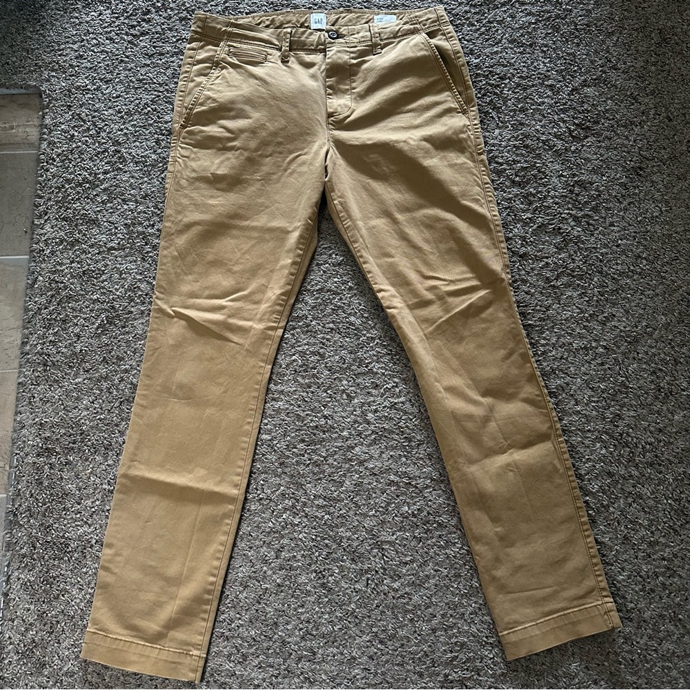 GAP Men's Khaki Skinny Chinos Classic Cotton Twill